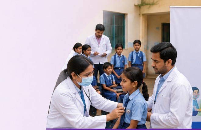 UBIQ-Saathi eHRC health screening at school